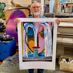 Love Flows from Kisses – Limited Edition Screenprint  by Dick Frizzell